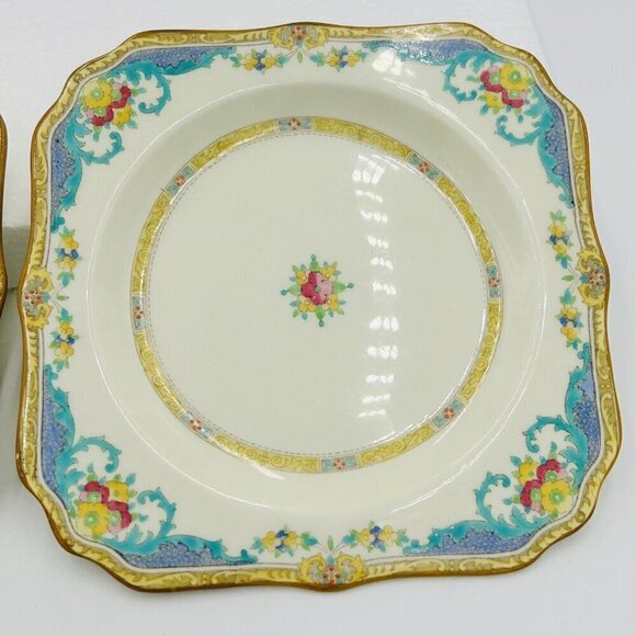 Royal Doulton The Roxbury 7.75" Square Accent Plate England Set of Two - Picture 2 of 9